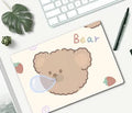 Cartoon character mouse pad 260x210mm with rubber base for wrist support