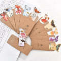 Colourful butterfly design flat paper bookmark on a white background.