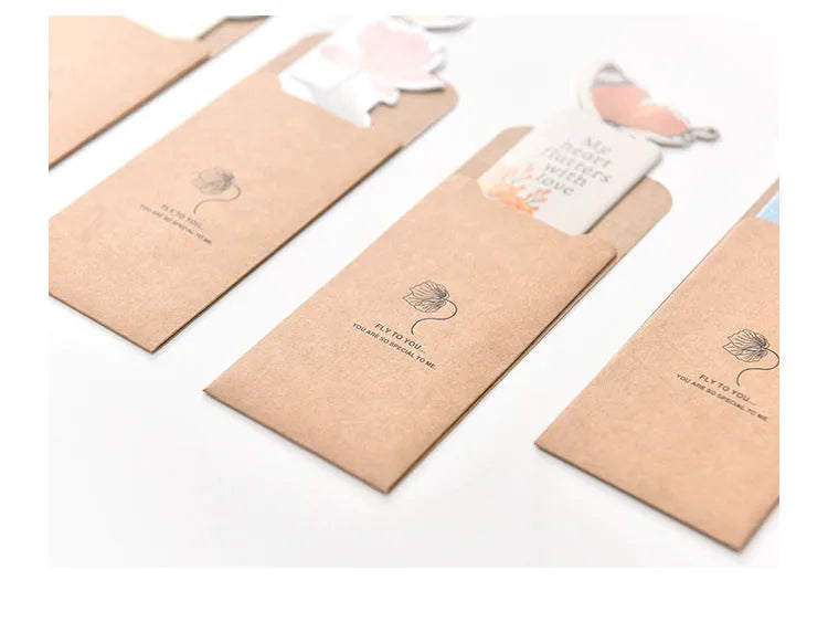 Colourful butterfly design flat paper bookmark on a white background.