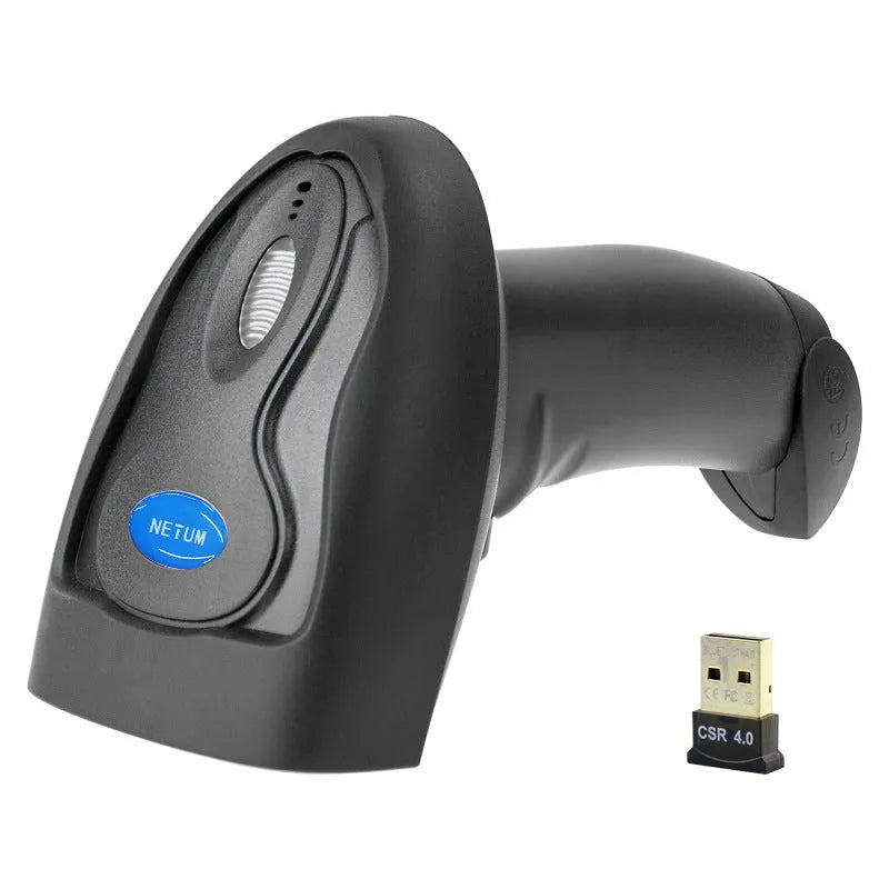 Black wireless laser barcode scanner model 6900 with USB interface