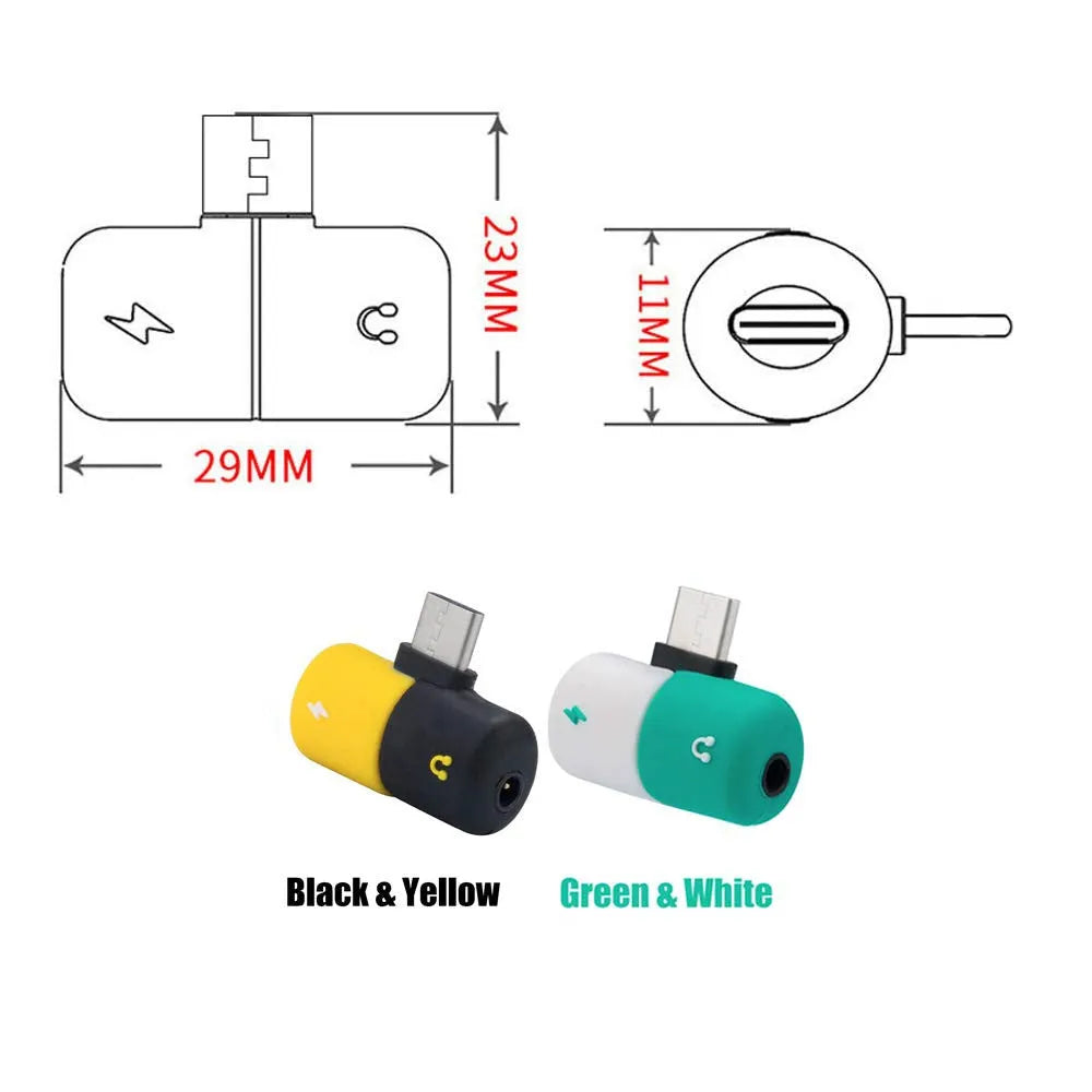 Blue Huawei phone case with a small white adapter for charging and 3.5mm headphone jack.