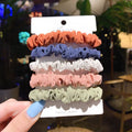 Children's hair accessory set with small intestine rings and large intestine ropes in autumn colours