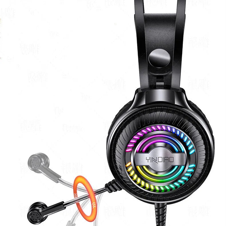 Wired over-ear PC headset with microphone in black or white colours showing 3.5mm plug and breathable protein earmuffs
