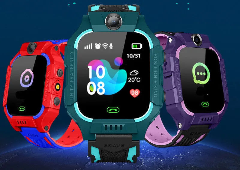 Z6 Q19 children's smart watch phone with green colour, 1.44-inch touch screen and GPS location function