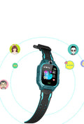 Z6 Q19 children's smart watch phone with green colour, 1.44-inch touch screen and GPS location function