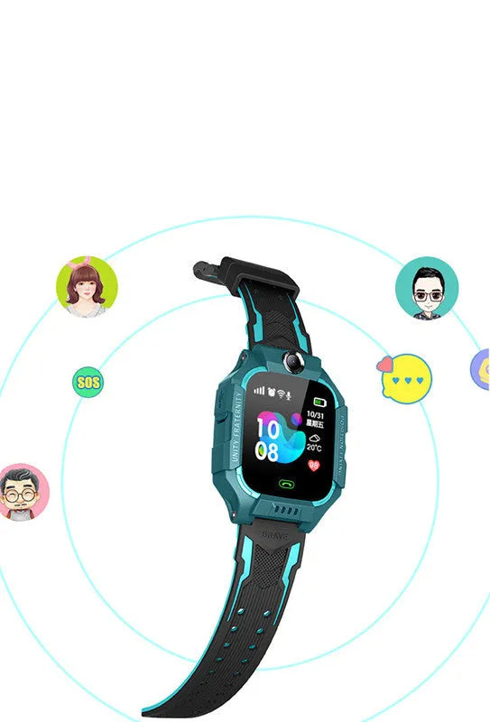Z6 Q19 children's smart watch phone with green colour, 1.44-inch touch screen and GPS location function