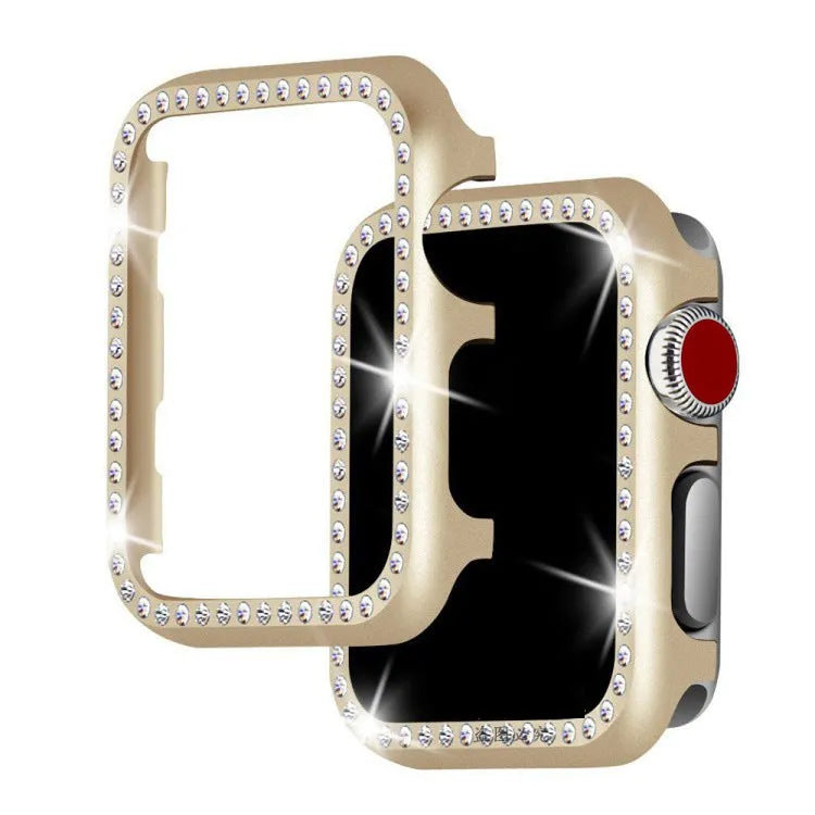 Aluminium alloy diamond protective case for Apple Watch in silver colour