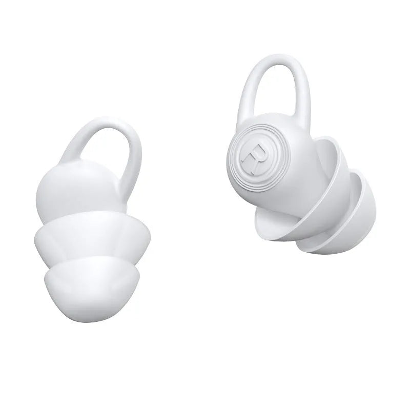 White soft silicone ear plugs with independent packing for noise reduction and sound insulation