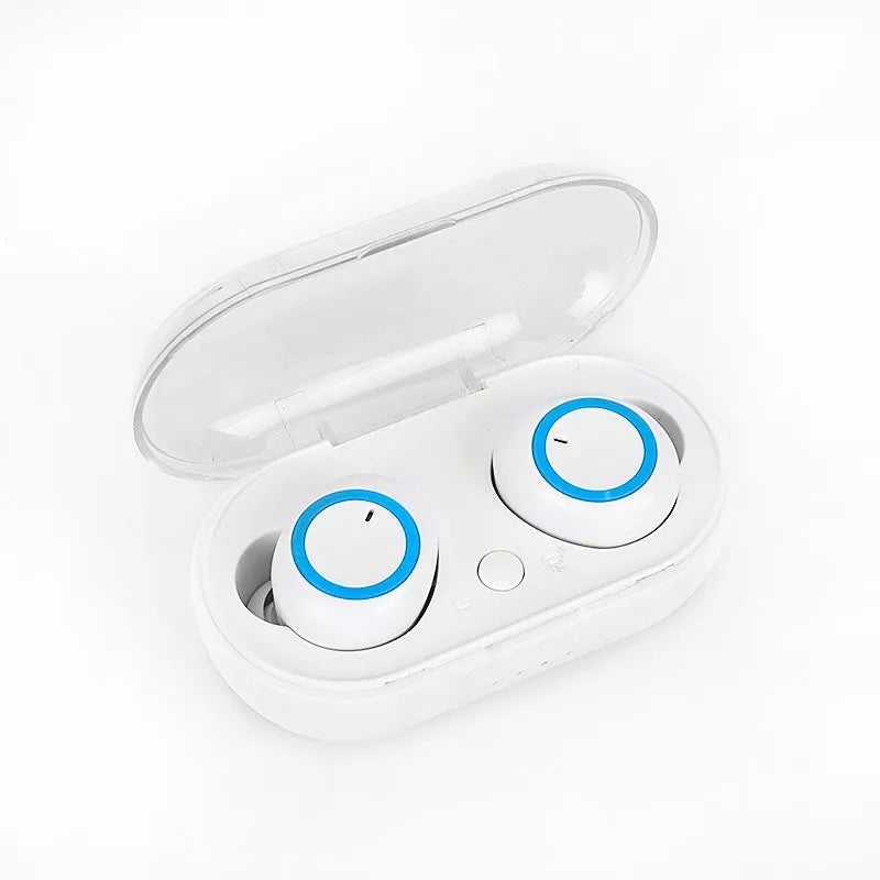 TWS wireless Bluetooth headset in multiple colour options including black, white, and mixed colour combinations