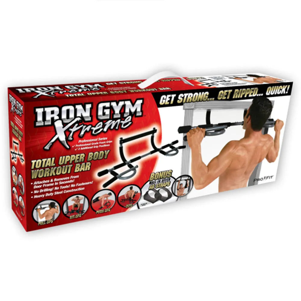Black steel indoor pull-up bar fitness equipment with 92.5cm width