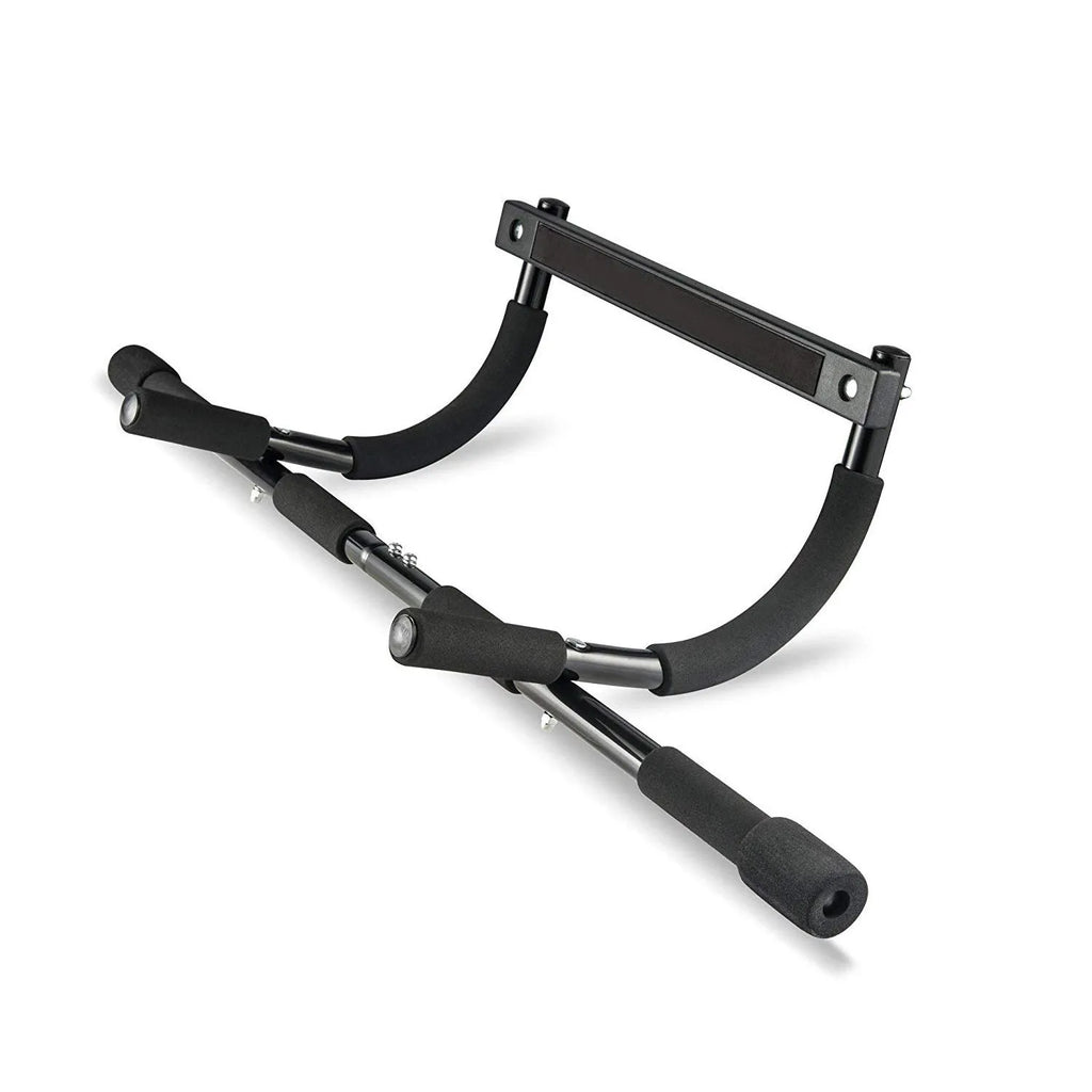 Black steel indoor pull-up bar fitness equipment with 92.5cm width