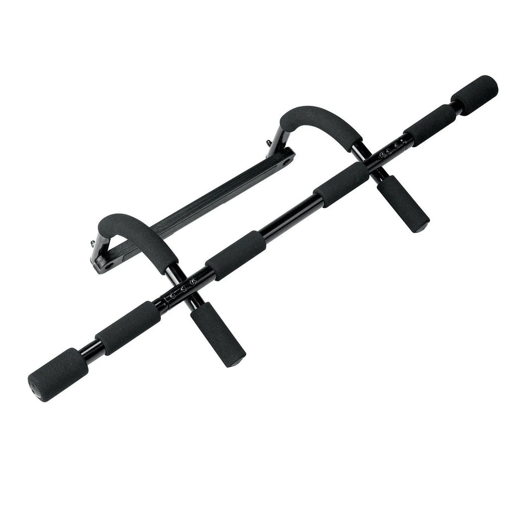 Black steel indoor pull-up bar fitness equipment with 92.5cm width