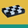 Meishi Controlled Root resin flower pot showing black and white tray options with multiple planting basins