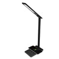 Black and white wireless charging desk lamp with touch control and LED light source