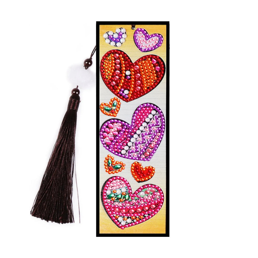 DIY diamond painting bookmark kit with special-shaped mandala flower design using 5D crystal dots