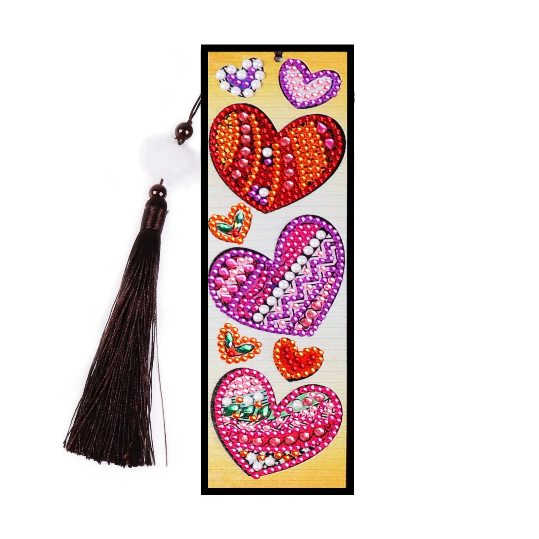 DIY diamond painting bookmark kit with special-shaped mandala flower design using 5D crystal dots