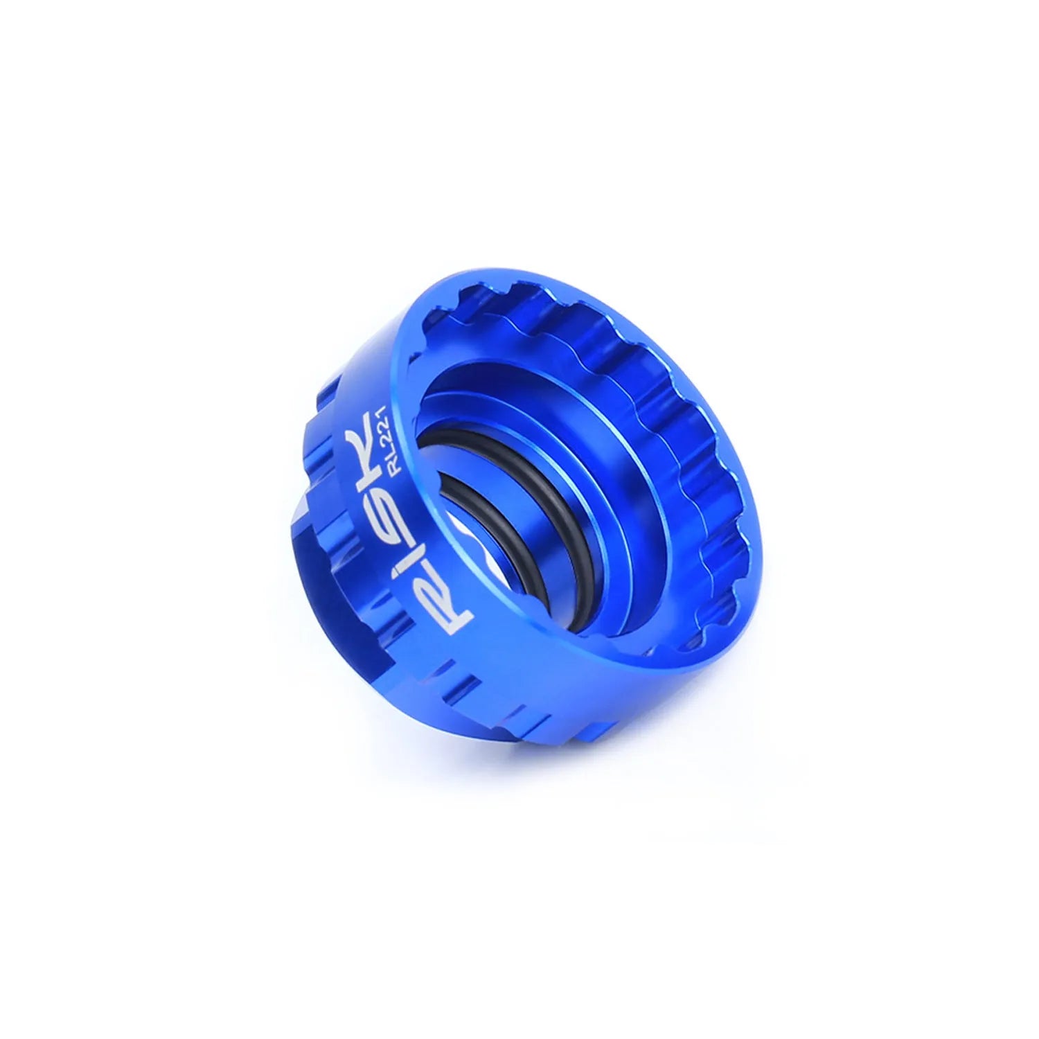 Blue aluminium alloy wrench for 12-speed direct mount disc brake removal