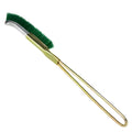 Green nylon bristle elbow rust removal brush with metal handle