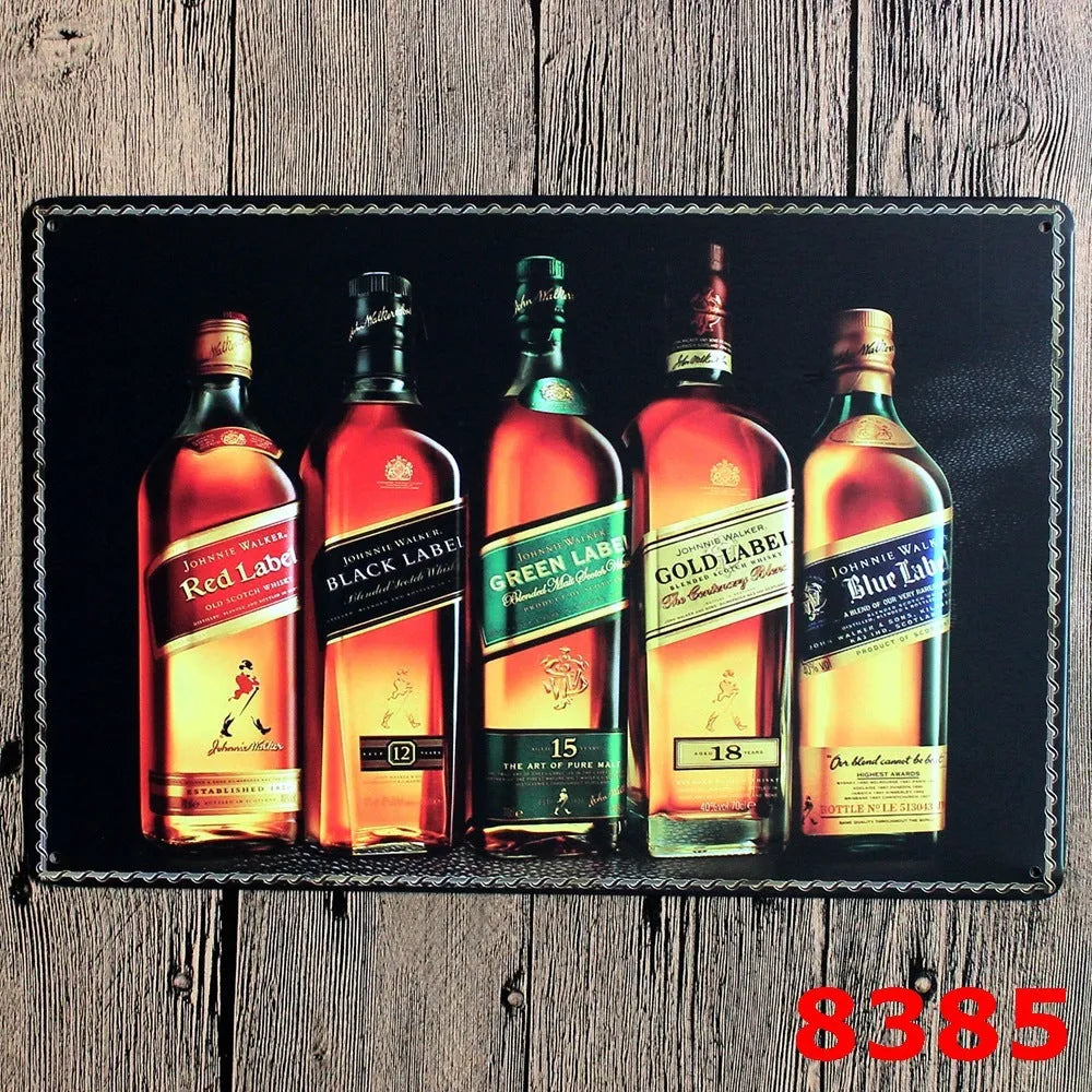 Retro barbecue hamburger beer tin painting wall art 20x30cm iron