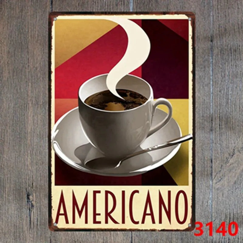 Retro barbecue hamburger beer tin painting wall art 20x30cm iron