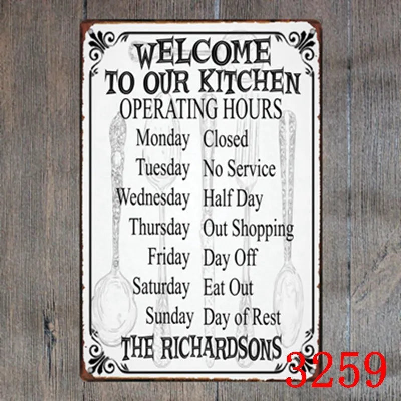 Retro barbecue hamburger beer tin painting wall art 20x30cm iron
