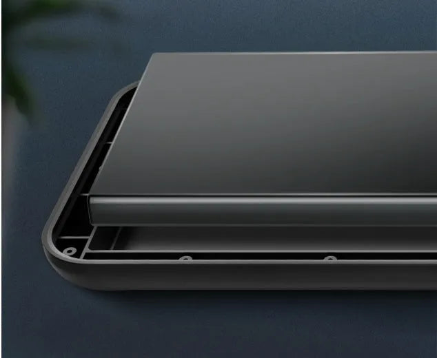 Black ultra-thin TPU wireless back clip battery pack for iPhone 12 showing clip and USB port.