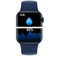M16Plus smart watch on wrist showing 1.8-inch screen, zinc alloy case, and rotary encoder side button.