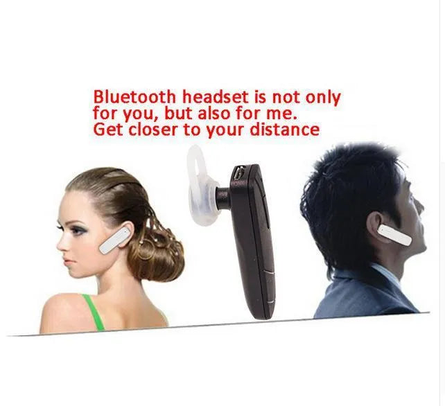 Black and white Bluetooth V4.1 wireless earphones with earplug design showing battery display