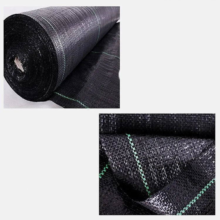 Black composite woven PE weed-proof cloth for farmland ground cover in multiple size options