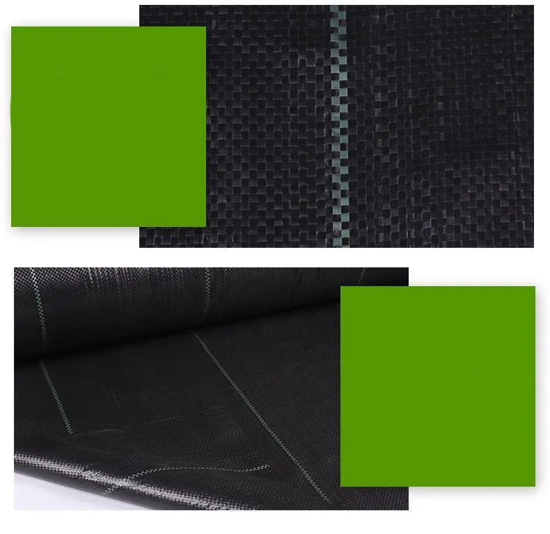 Black composite woven PE weed-proof cloth for farmland ground cover in multiple size options