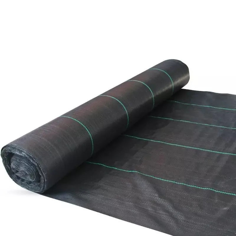 Black composite woven PE weed-proof cloth for farmland ground cover in multiple size options