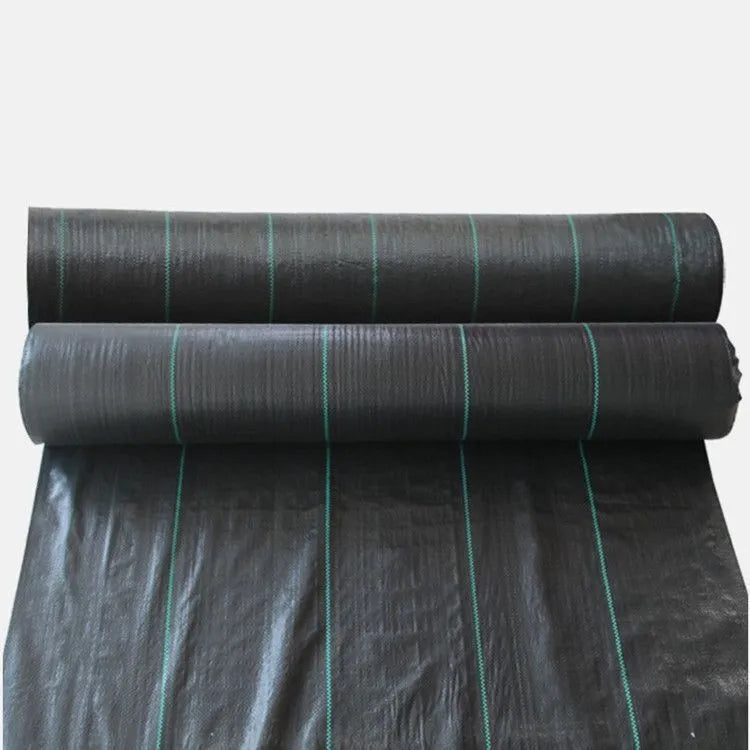 Black composite woven PE weed-proof cloth for farmland ground cover in multiple size options