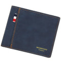 Men's retro style tri-fold wallet showing large capacity design