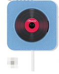 Wall-mounted CD and DVD player in a choice of colours: white, black, blue, or pink.