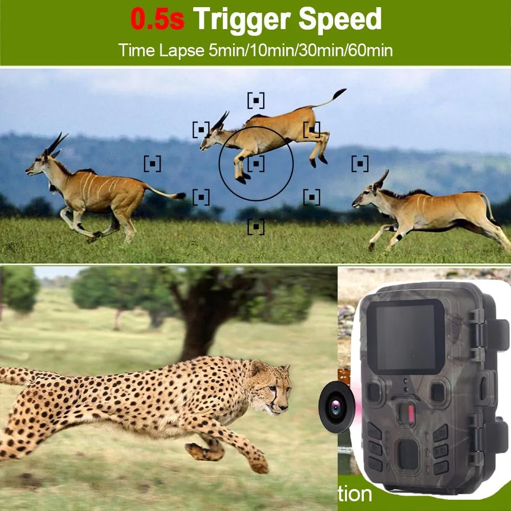 Black infrared night vision monitoring device with TF card slot for home security