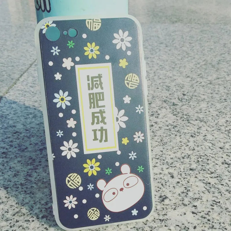 Custom transparent ice cream pattern silicone case for iPhone models on table