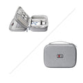Black and grey EVA digital storage bag for headphones and accessories