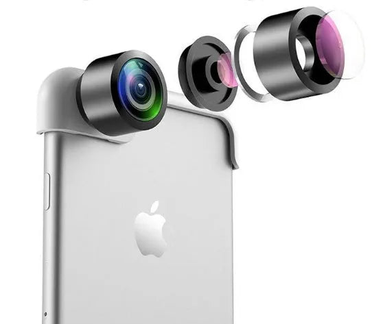 360 panoramic camera lens attached to Apple iPhone for instant panoramic photography