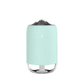 260ml mini USB ultrasonic humidifier in pearly white, peach pink, or turquoise green with warm night light