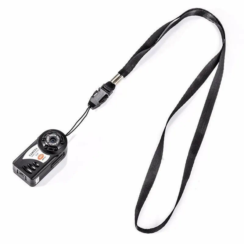 Black wireless WiFi network camera with LCD screen and optical zoom lens