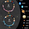 Natural stone beaded zodiac bracelet set showing two bracelets in a handcrafted style.