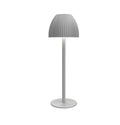 Small modern night lamp with dimming controls and thin round base in black or white colour options