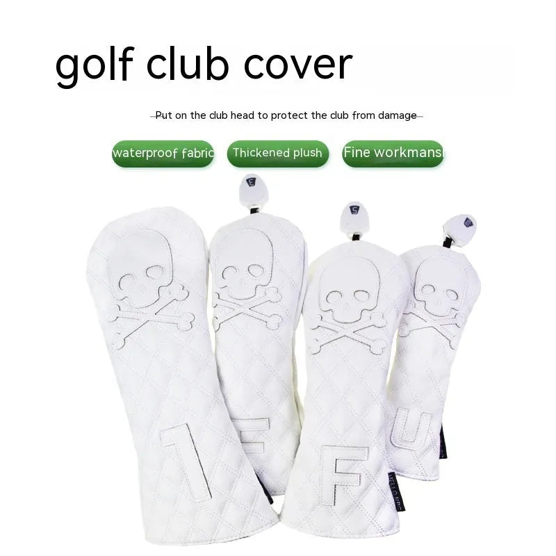 Black and white waterproof protective cover for golf wooden poles