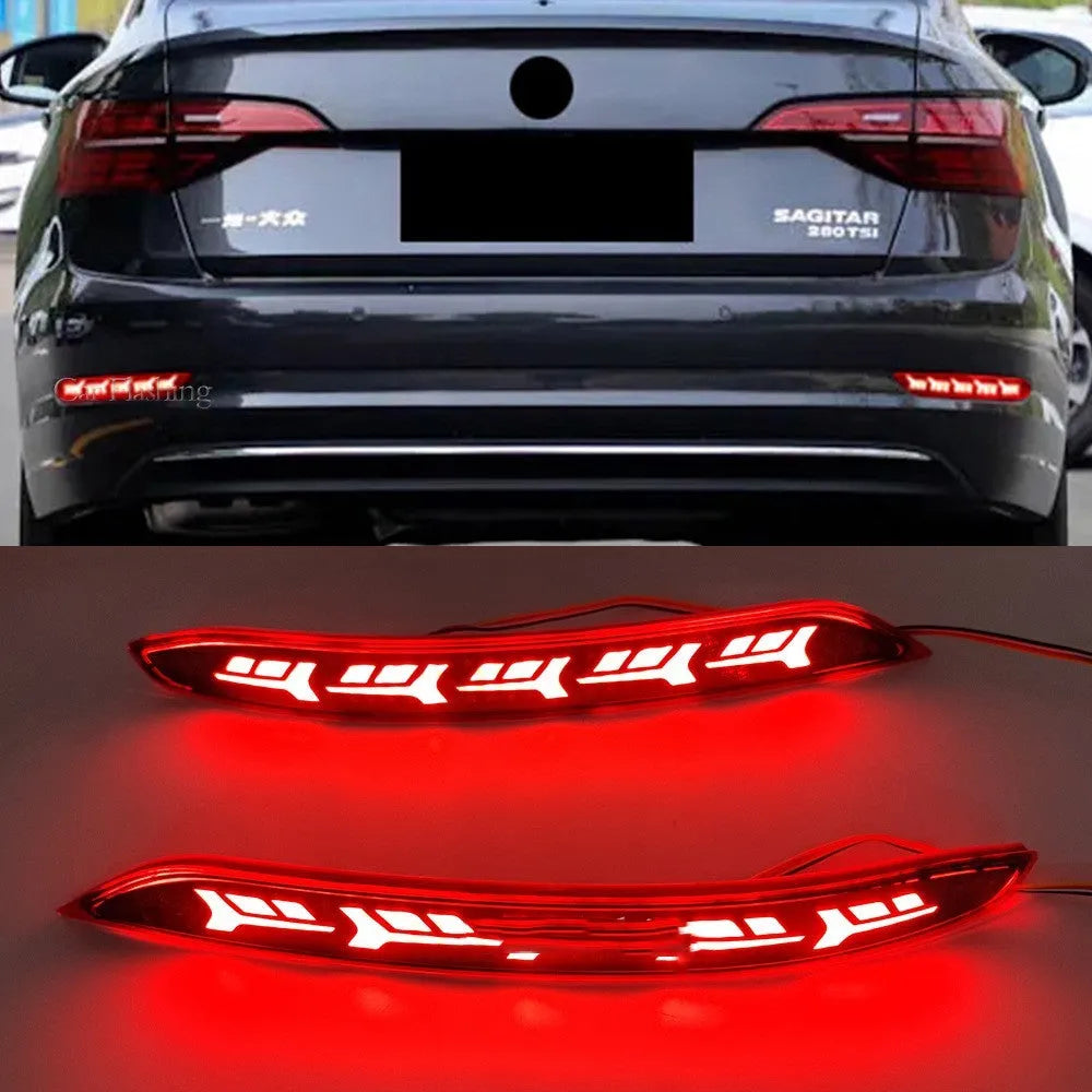Volkswagen Sagitar bumper light with flowing water LED effects for rear indicator
