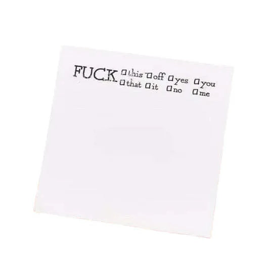 Square 75mm self-adhesive note paper with English text design options