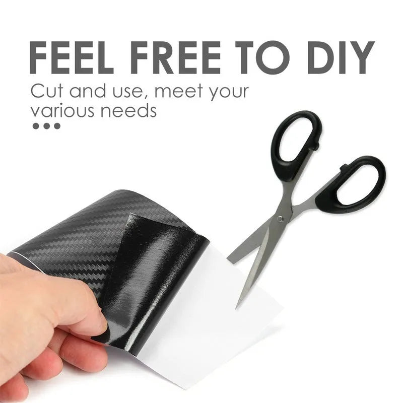 Matte carbon fibre roll for car door sill protection in various widths