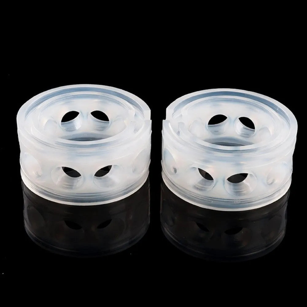 Transparent rubber spring shock absorber buffer for car suspension modification