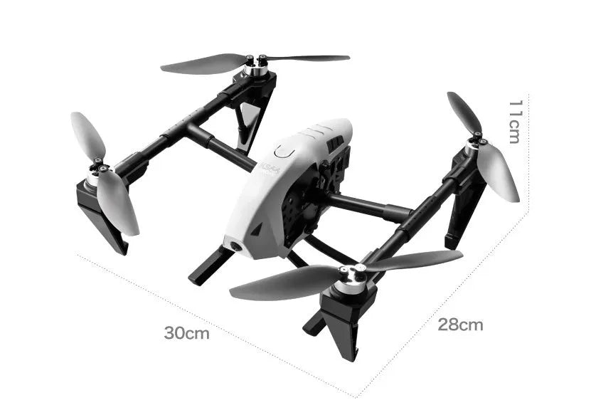 Alloy KS66 UAV drone in white or black with camera, remote control, spare propellers and storage bag