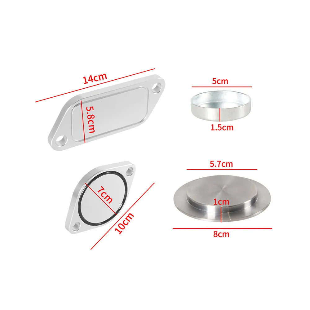 Silver aluminium alloy cooler exhaust gas recirculation EGR valve cover