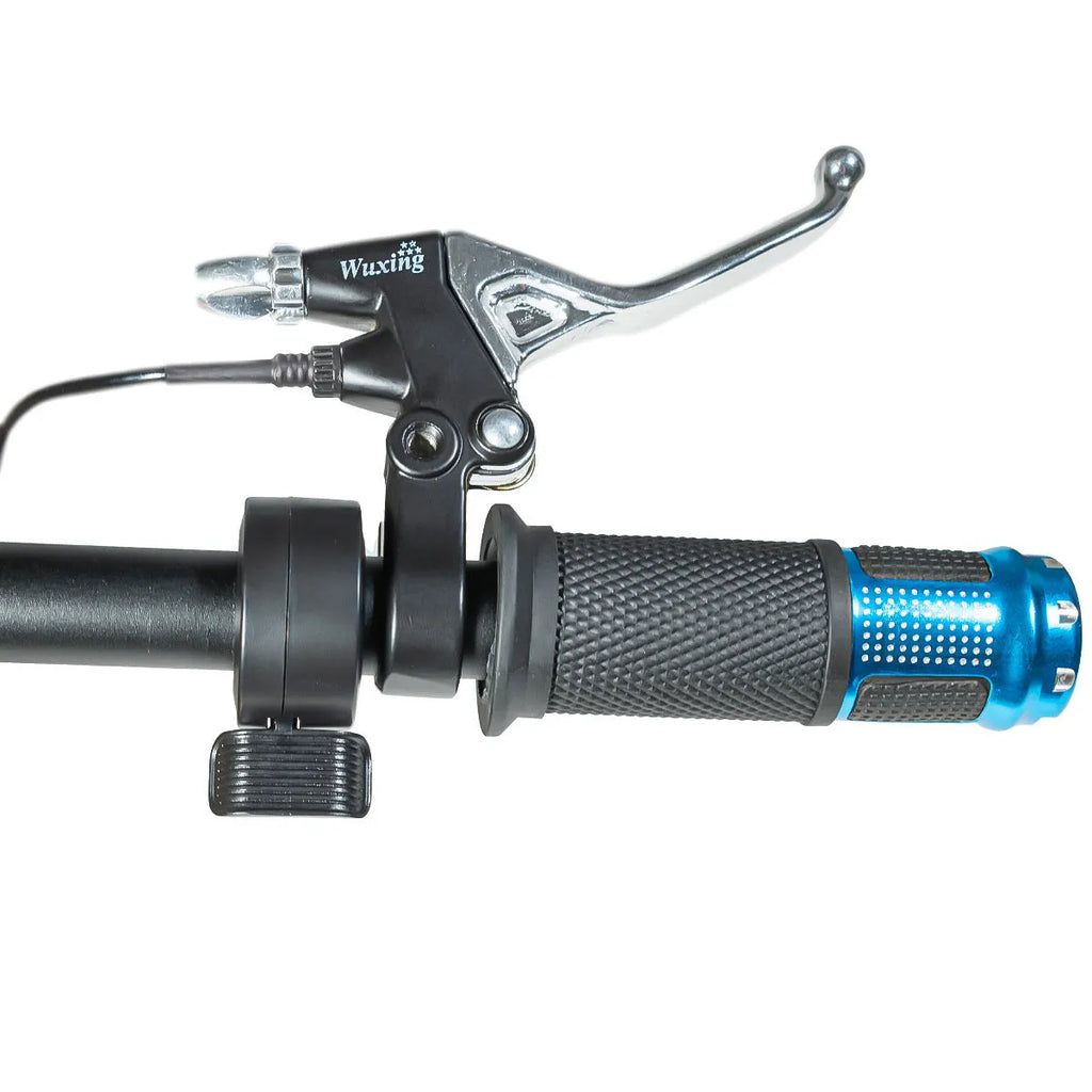 Electric scooter handlebar replacement grip in choice of colours with 5-core wiring connector visible.